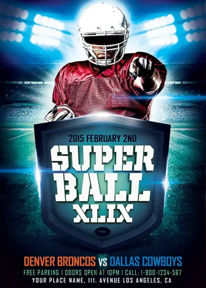 Super Bowl Game Event Design Template