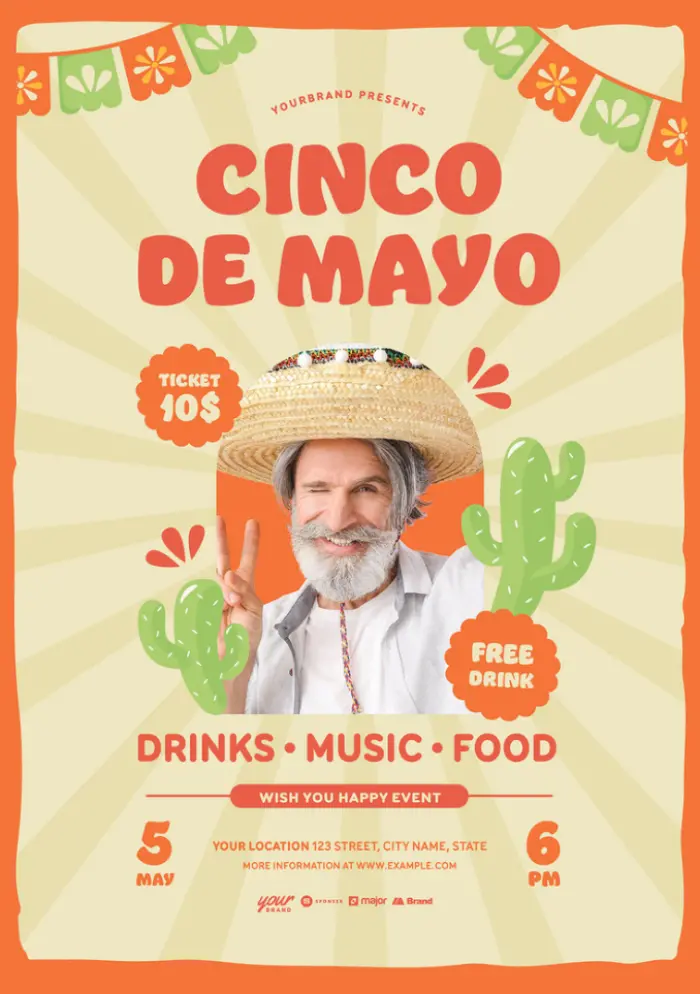 Fiesta Time Cinco De Mayo Flyer Template