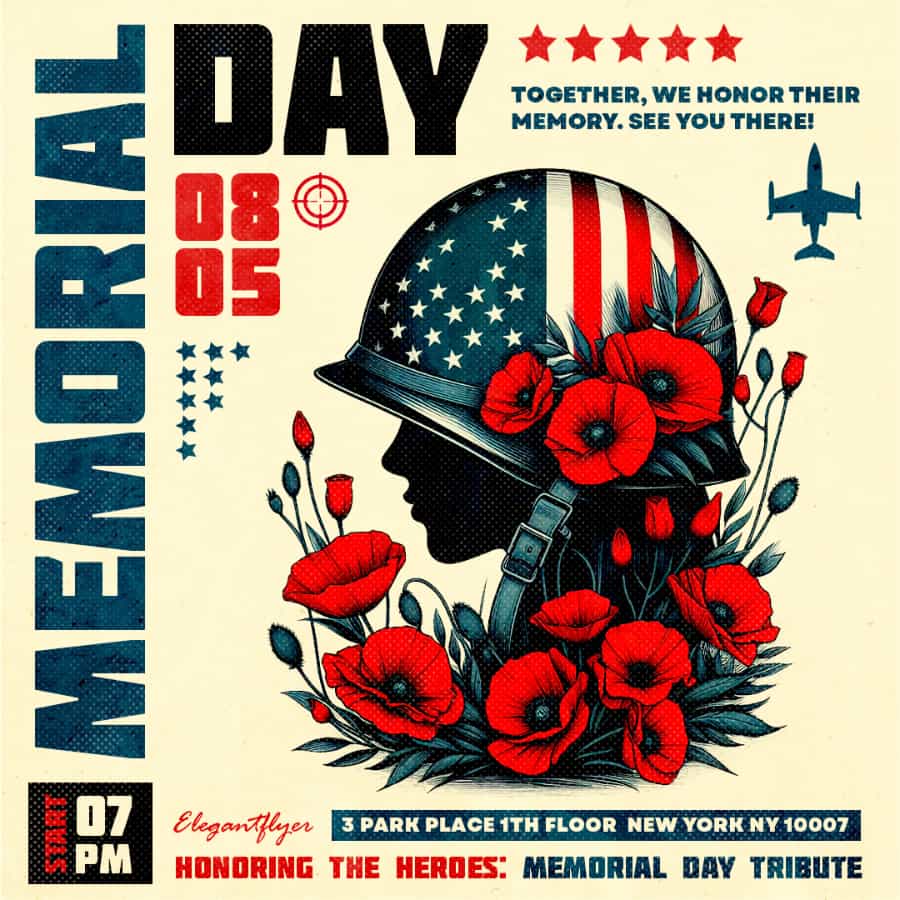 Free Memorial Day Instagram Template
