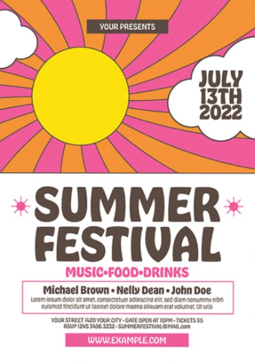Multicolor Seasonal Festival Flyer Template