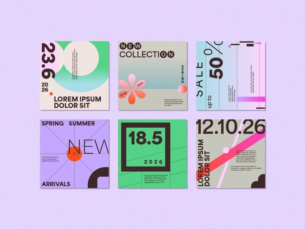Stylish Abstract Social Media Templates