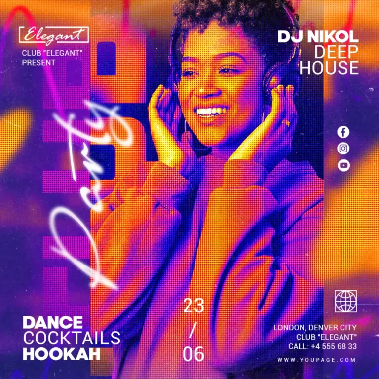 Club Party Night Instagram Template