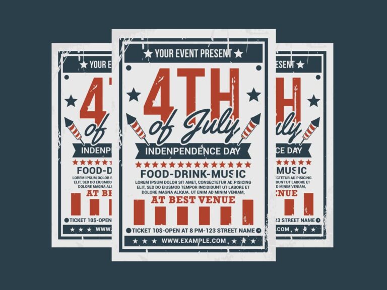 4th of July Party Flyer Template