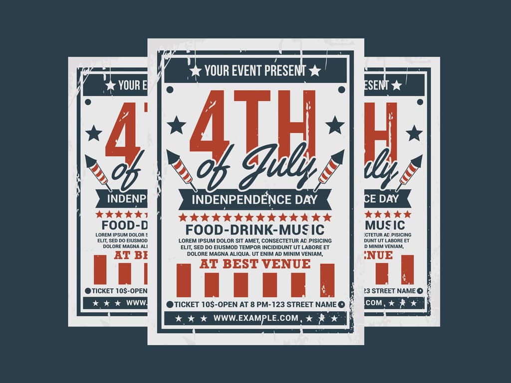 4th of July Party Flyer Template
